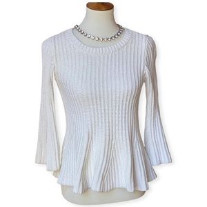 Gap Knit Bell Sleeve Sweater Cream